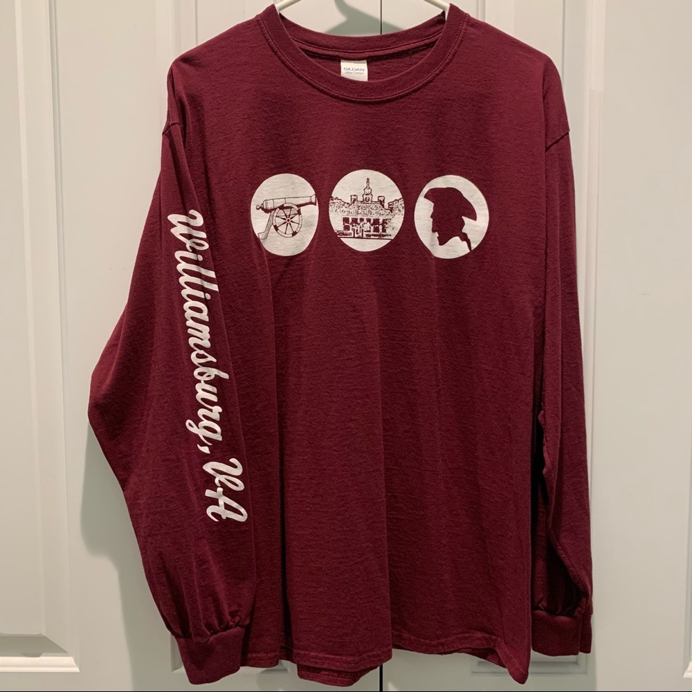 Williamsburg VA Souvenir T-shirt Long Sleeve L